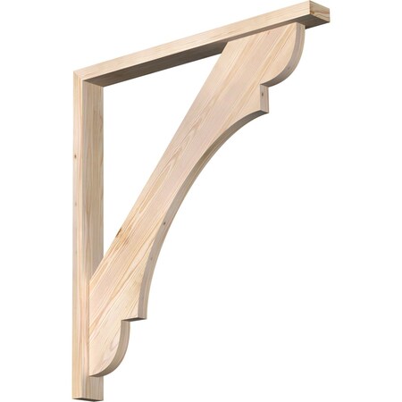 Olympic Block Smooth Bracket W/ Offset Brace, Douglas Fir, 3 1/2W X 34D X 38H